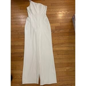 Womens Size XS White Crystal Sky Jumper Pants Suit